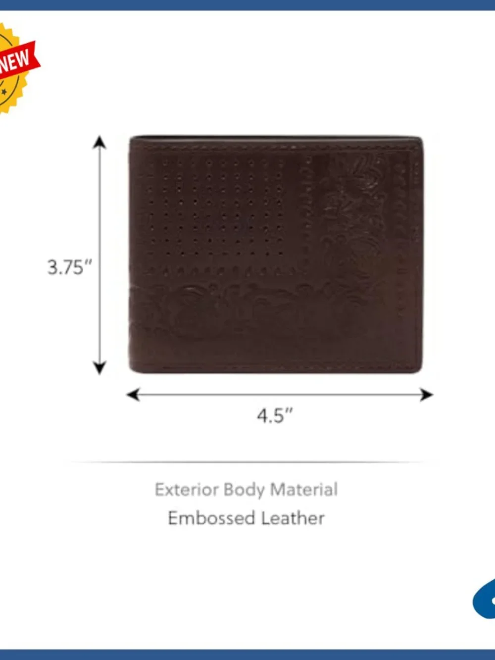 Men's Leather Bifold Wallet with RFID Blocking and Coin Pocket